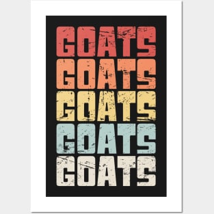 Retro Vintage GOATS Posters and Art